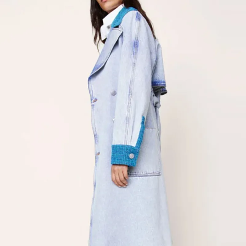 CHANEL Coats Women's Blue-5