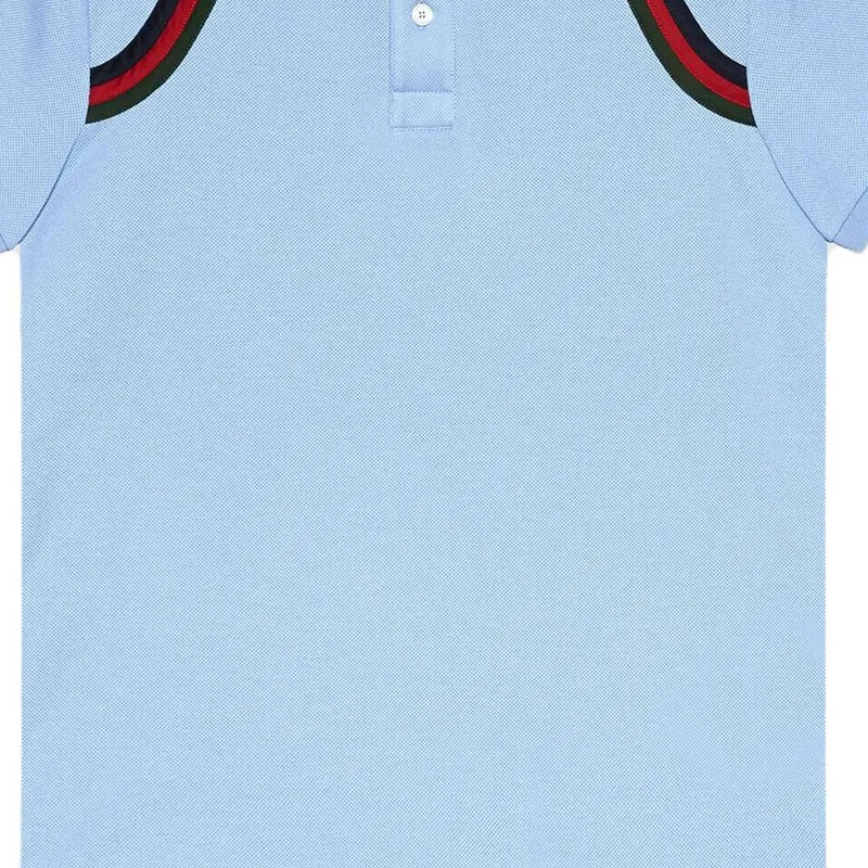 GUCCI Polo Shirt Men's Light Blue-3