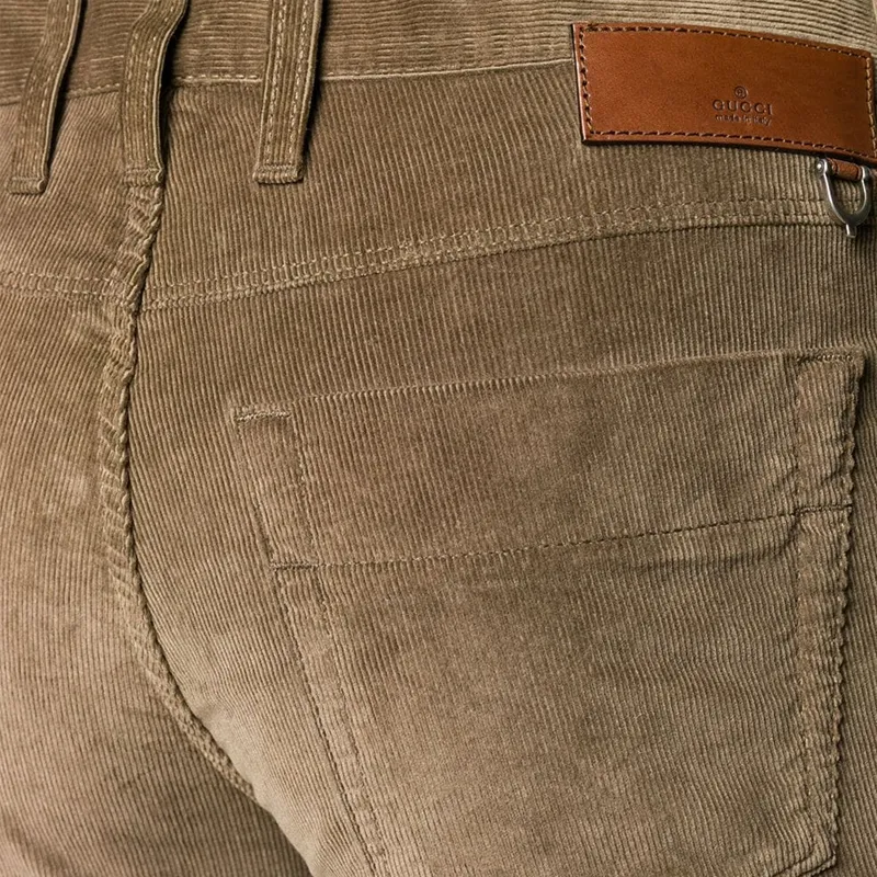 GUCCI FW21 Casual Pants Men's Khaki-4