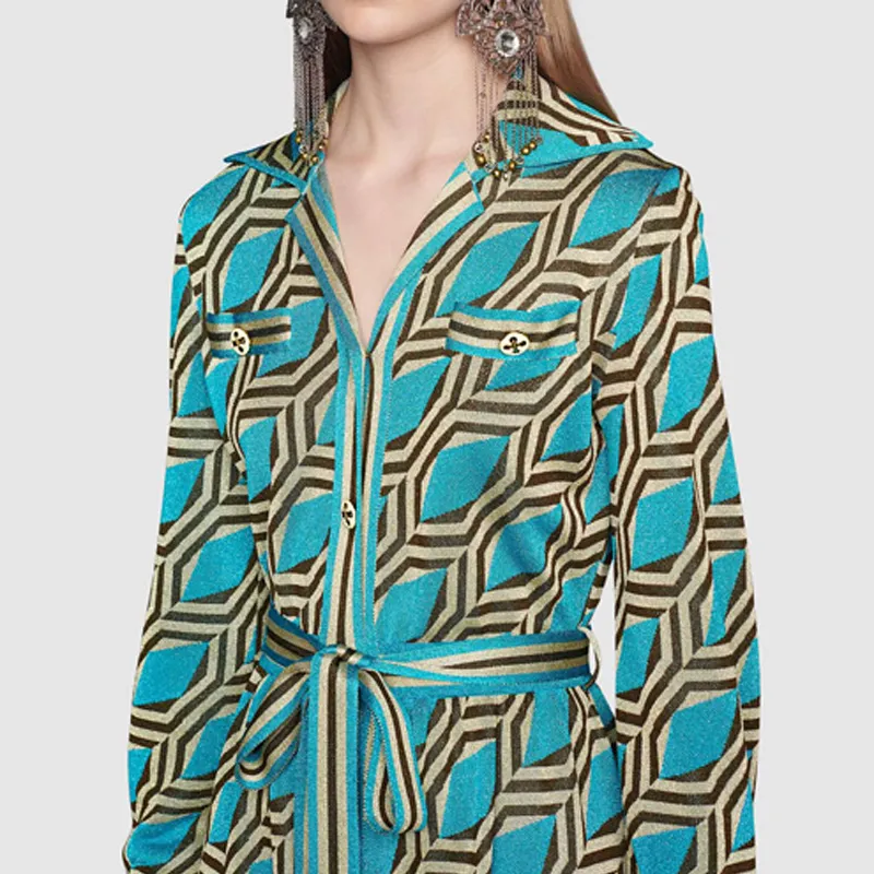 GUCCI Epilogue Series SS21 Long-Sleeved Dresses Women's Green-4