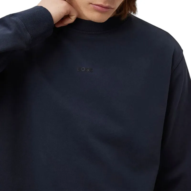 HUGO BOSS Logo Embroidered Crewneck Sweatshirt-4