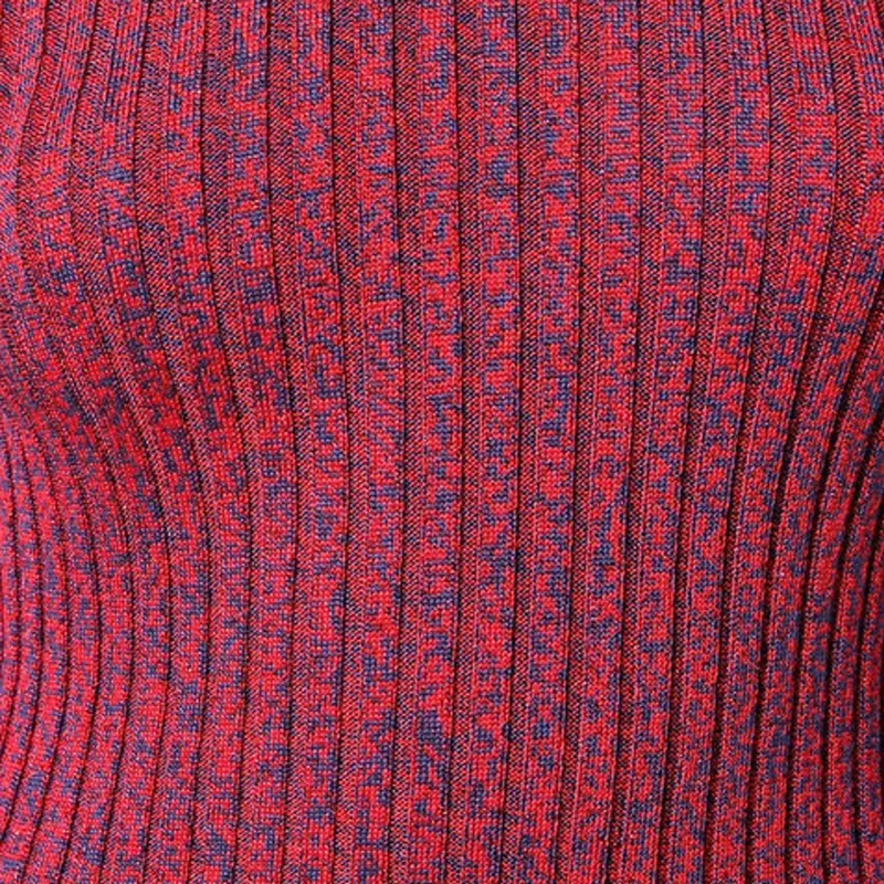 GUCCI Silk Blend Turtleneck Red-4