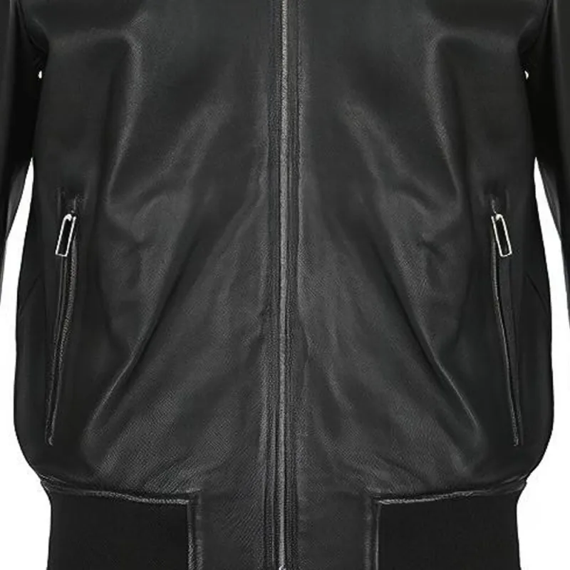 EMPORIO ARMANI Leather Jacket Men's Black-7