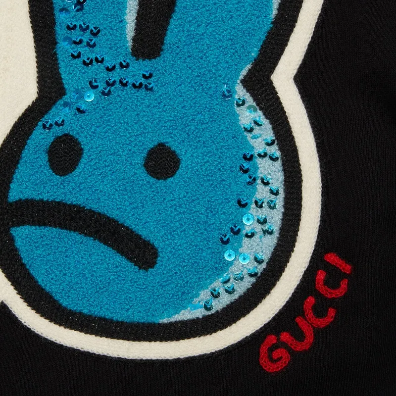 GUCCI Graffiti print Cropped Hoodie-5