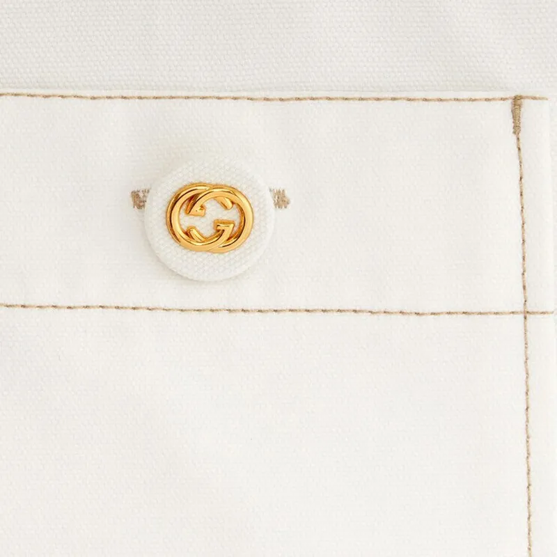 GUCCI Buttoned Pencil Skirt-5