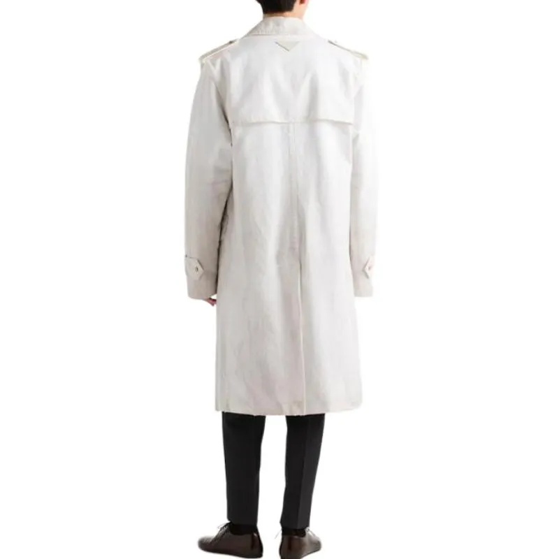 PRADA Trench Coats Men White-2