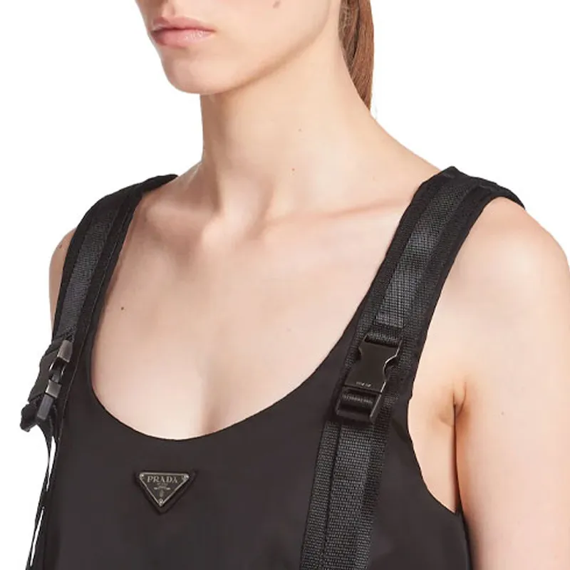 PRADA SS21 Sleeveless Dress Women's Black-4
