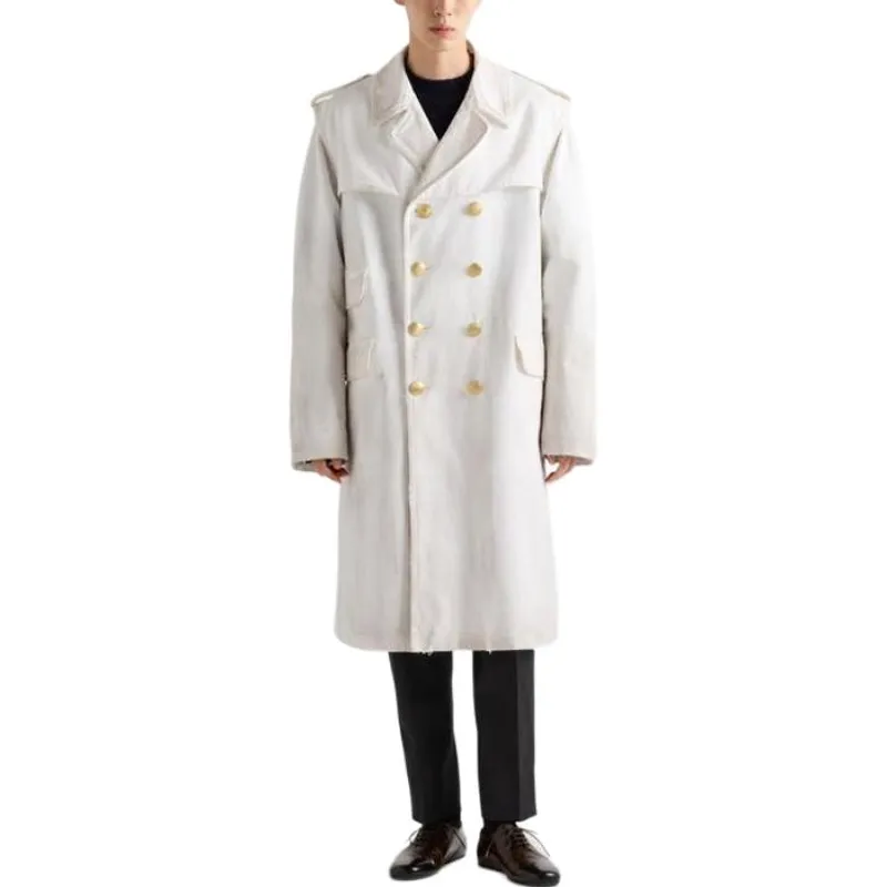 PRADA Trench Coats Men White-1