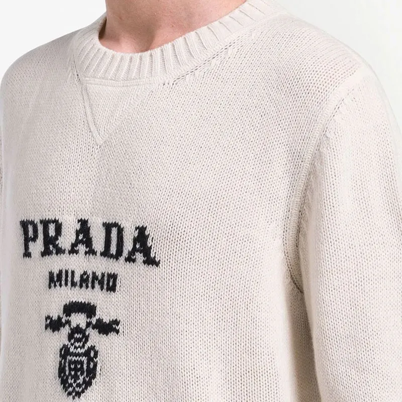 PRADA Cashmere Sweaters Men White-4