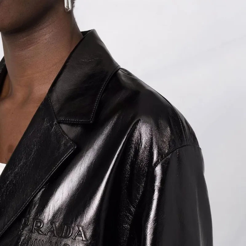 PRADA Single-Breasted Long-Sleeved Coat-4