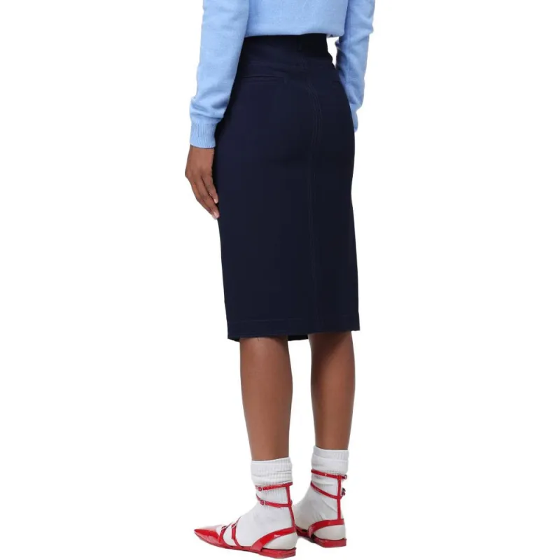 N°21 Zip up Midi Pencil Skirt-2