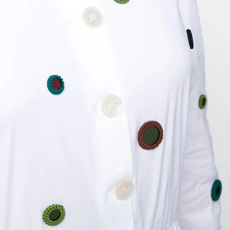 PRADA Long-Sleeved Dresses Women's White-5