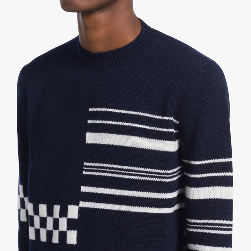 PRADA Cashmere Sweaters Men Blue-4