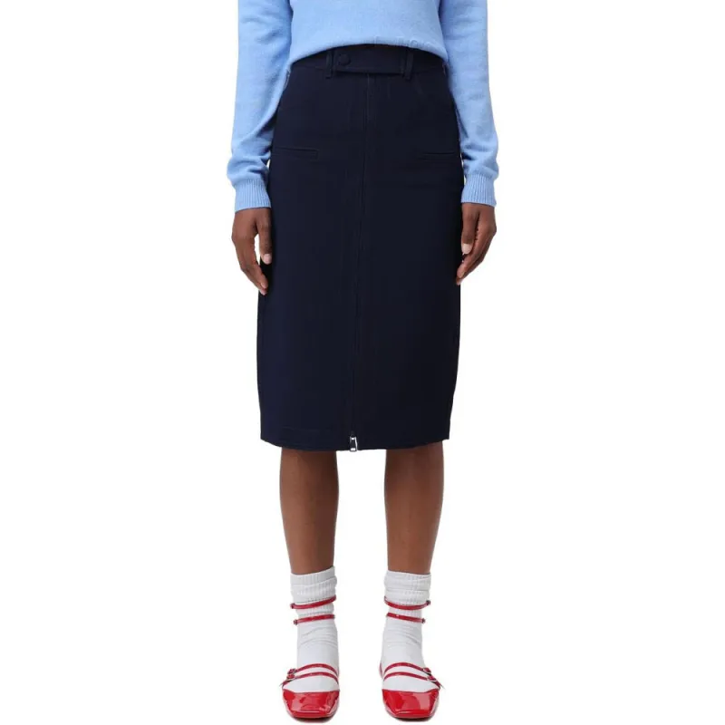 N°21 Zip up Midi Pencil Skirt-1