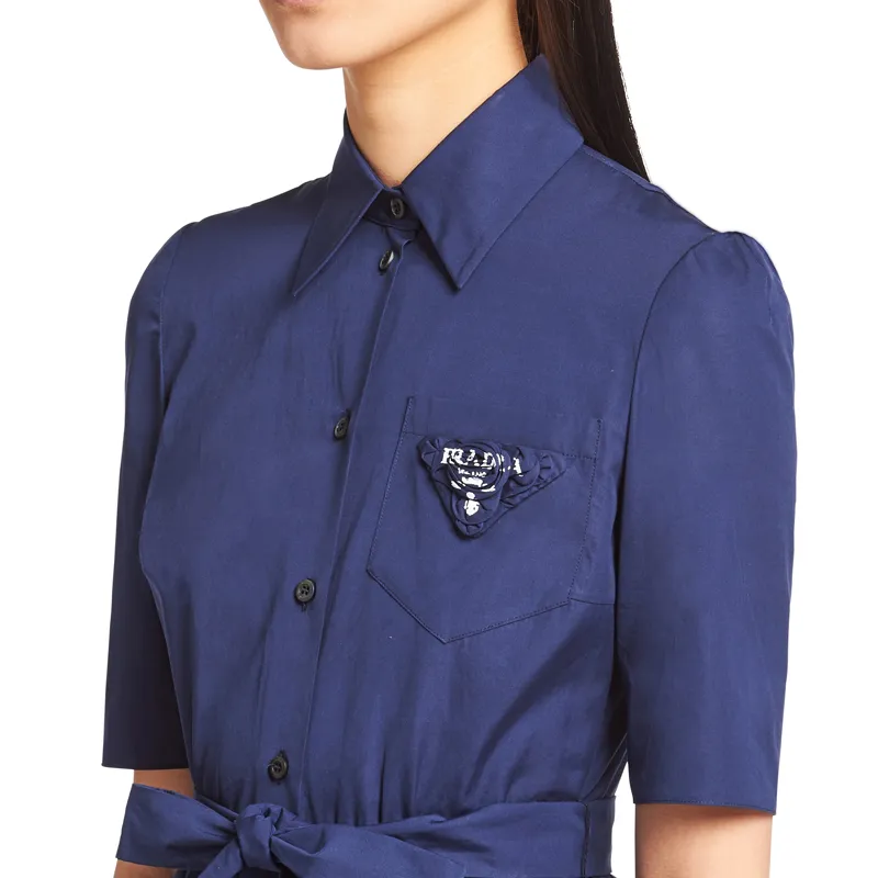 PRADA SS21 Short-Sleeved Dresses Women's Blue-4