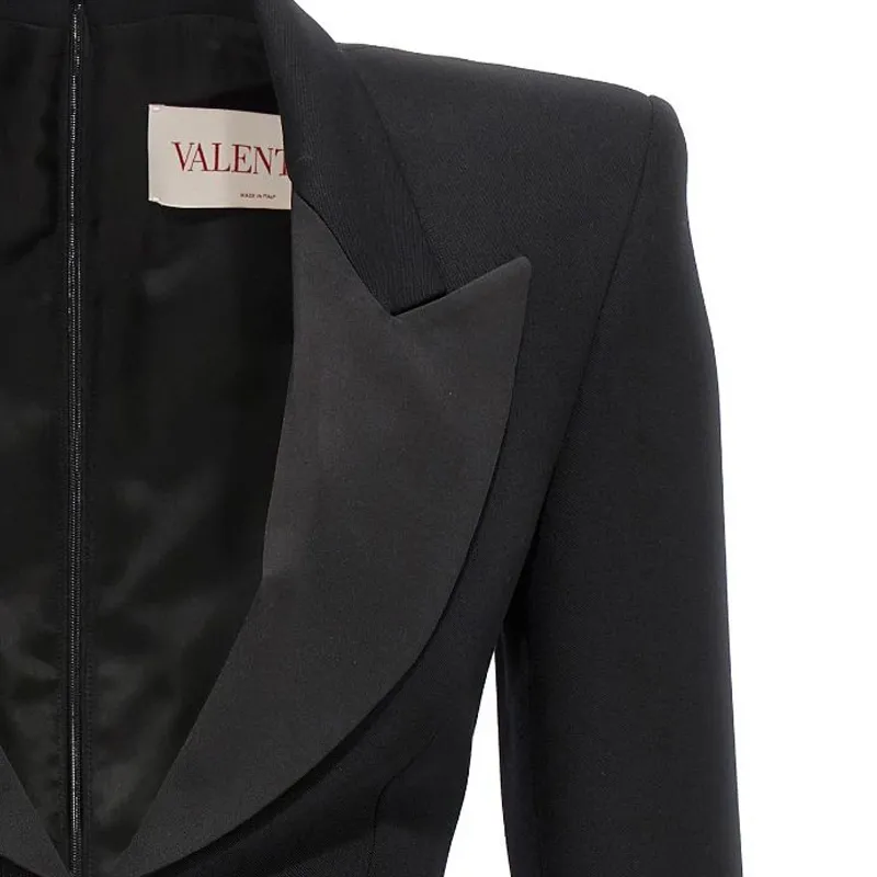 Valentino Long Sleeved Dress Women's Black-3