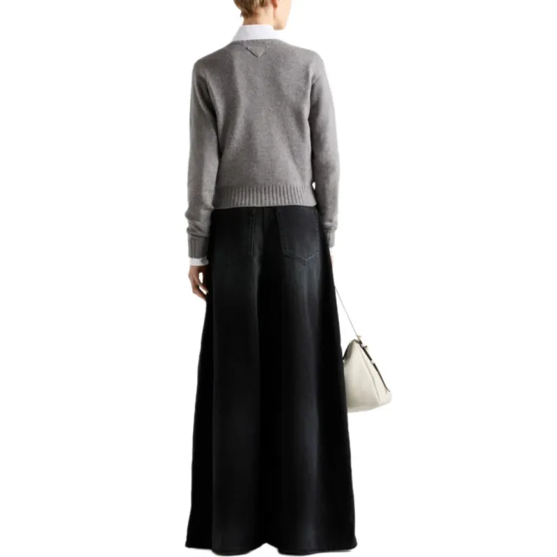 PRADA Wide Leg Denim Jeans-2