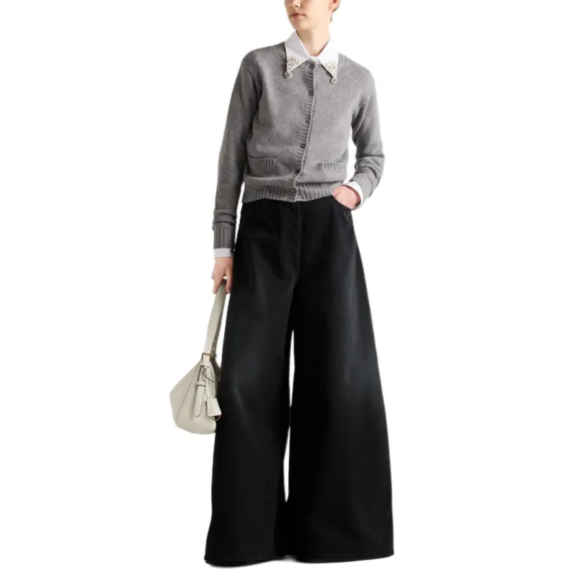 PRADA Wide Leg Denim Jeans-1