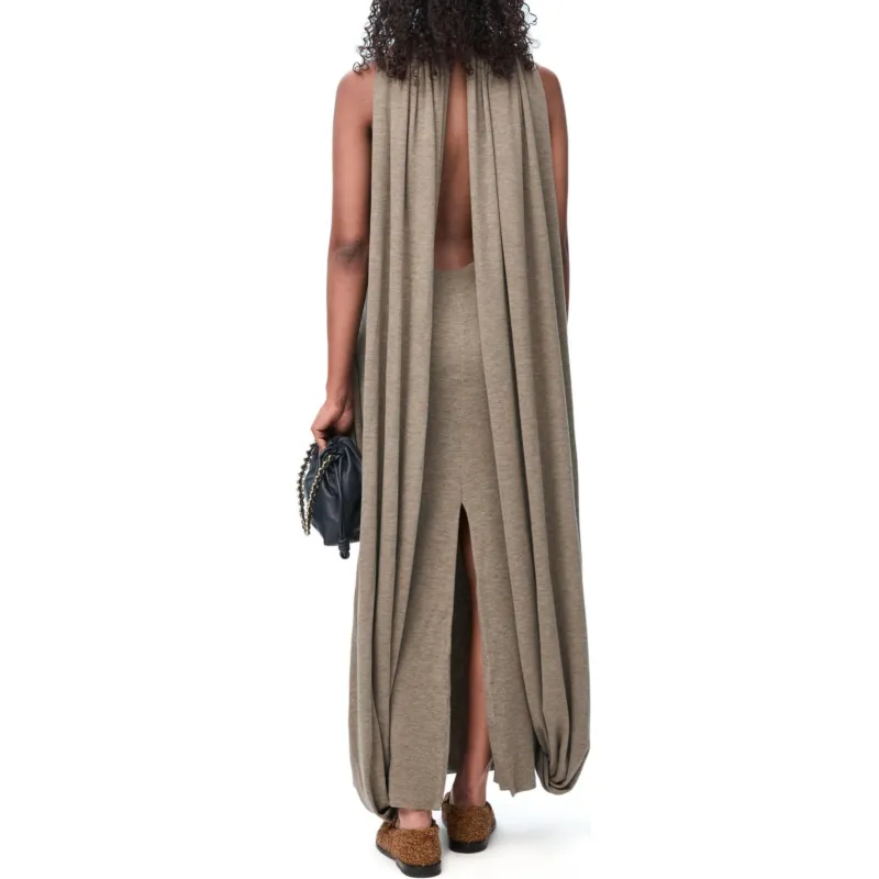 LOEWE FW24 Sleeveless Dress Women's Brown-2