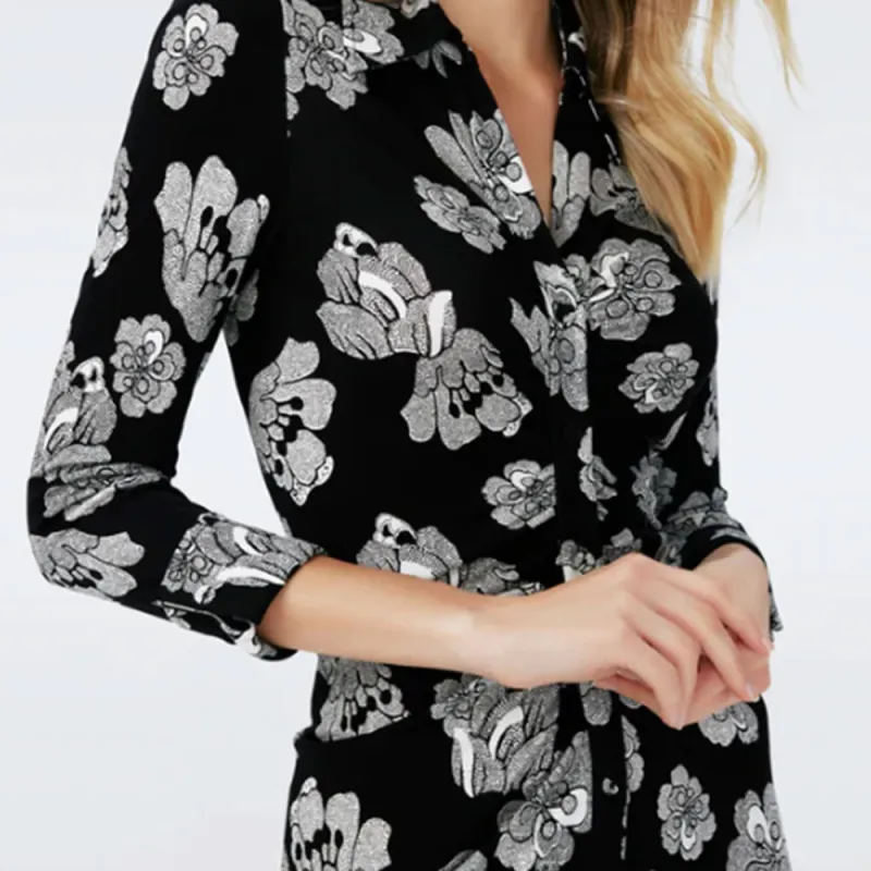 DVF Diane Von Furstenberg Long-Sleeved Dresses Women's Black-4