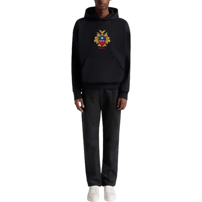 BALLY Logo embroidered Hoodie-2