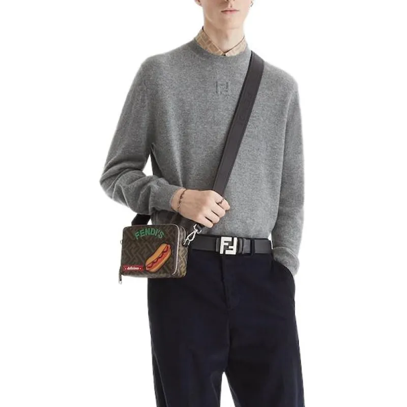 FENDI Long Sleeved Crewneck Knitted Jumper-3