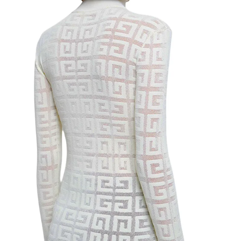 Givenchy Lace Monogram Stretch Sweater 'Bright Pink'-4