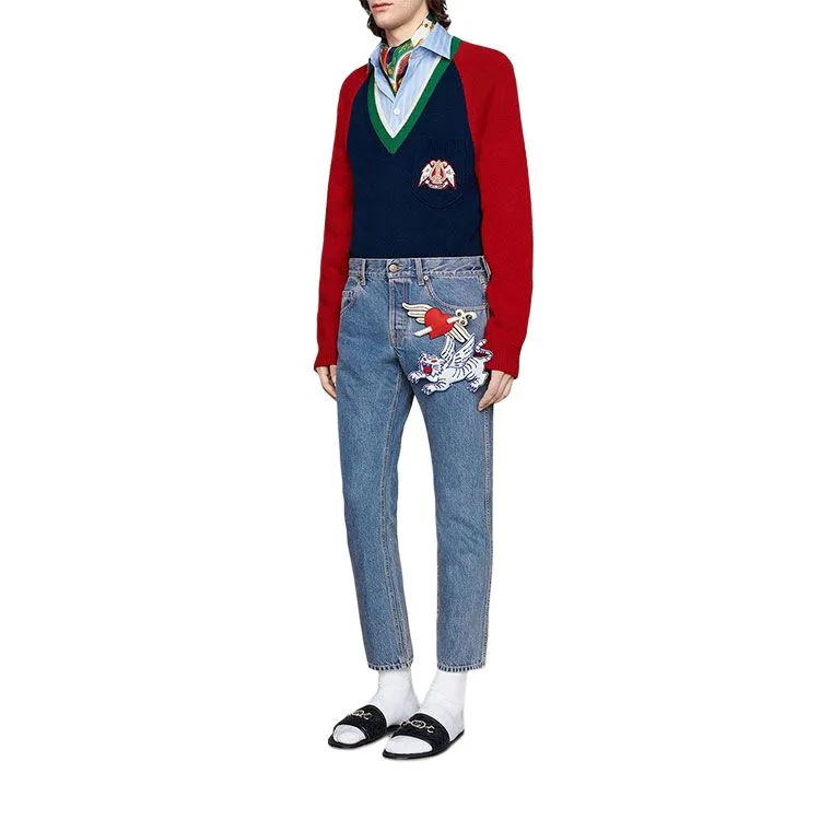 GUCCI V Neck Wool Sweater-1