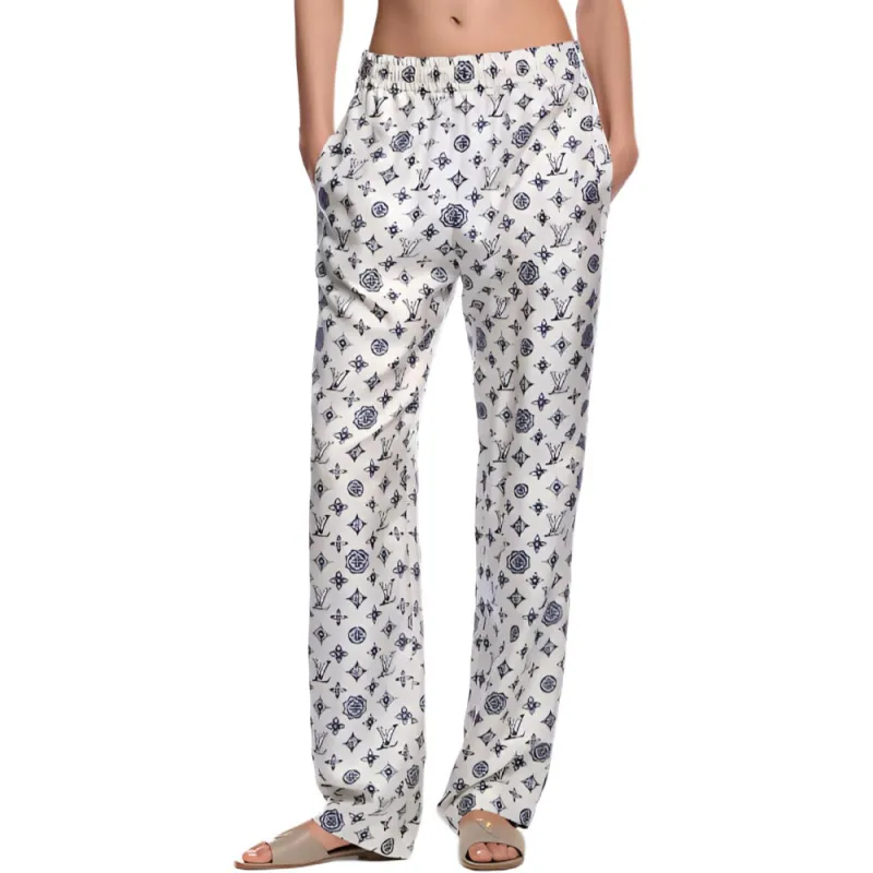 LOUIS VUITTON Monogram Silk Jogging Pants-3