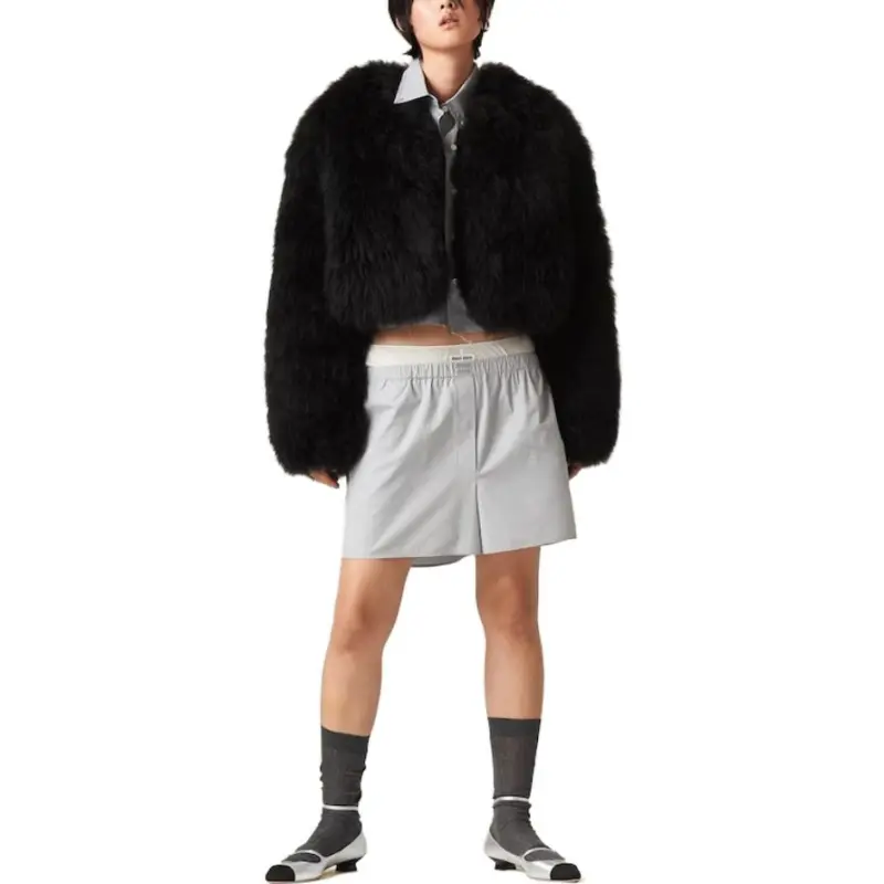 MIU MIU Casual Shorts Unisex Gray-1