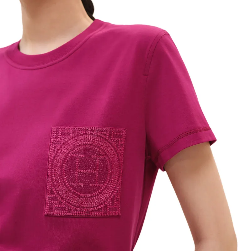 HERMES T Shirts Women's Nine Flower Kudzu Pink-2