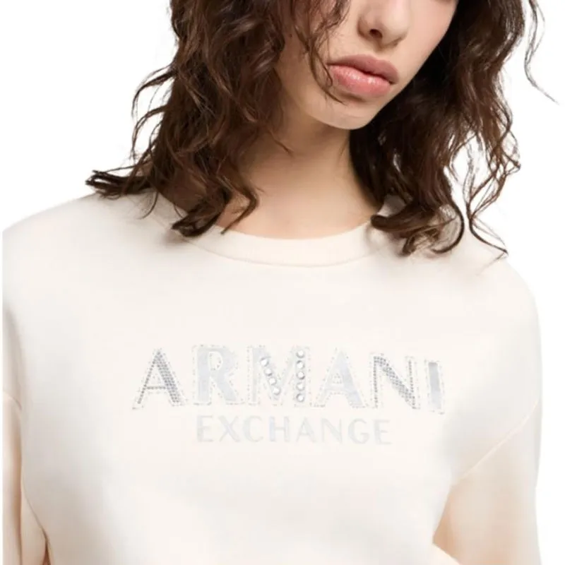 ARMANI EXCHANGEAE SS25 Sweatshirt Women's Ecru-4