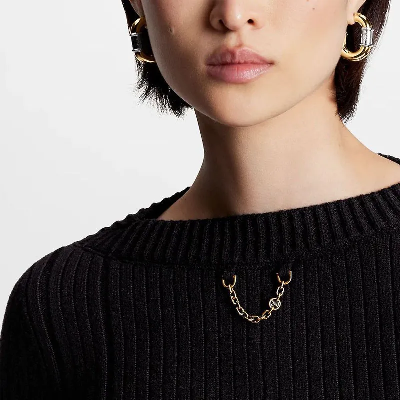 LOUIS VUITTON Ribbed Knit Bateau Pullover-4