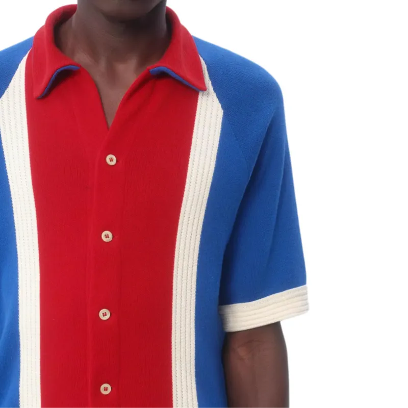 Valentino Color Block Button Up T Shirt-6