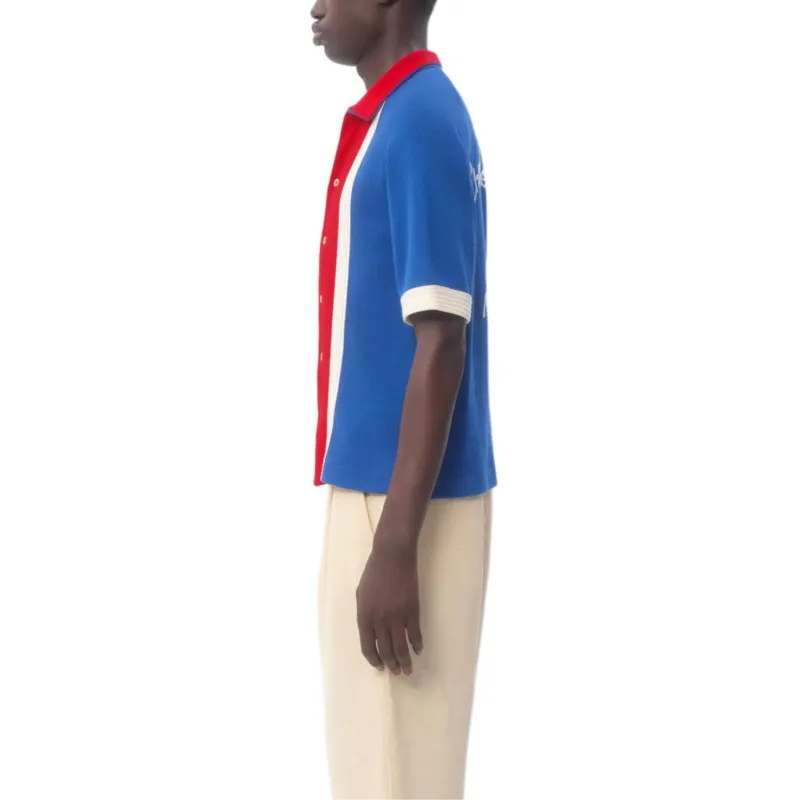Valentino Color Block Button Up T Shirt-4
