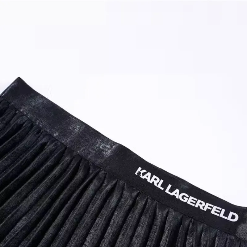 KARL LAGERFELD Casual Long Skirt Women's Black-6