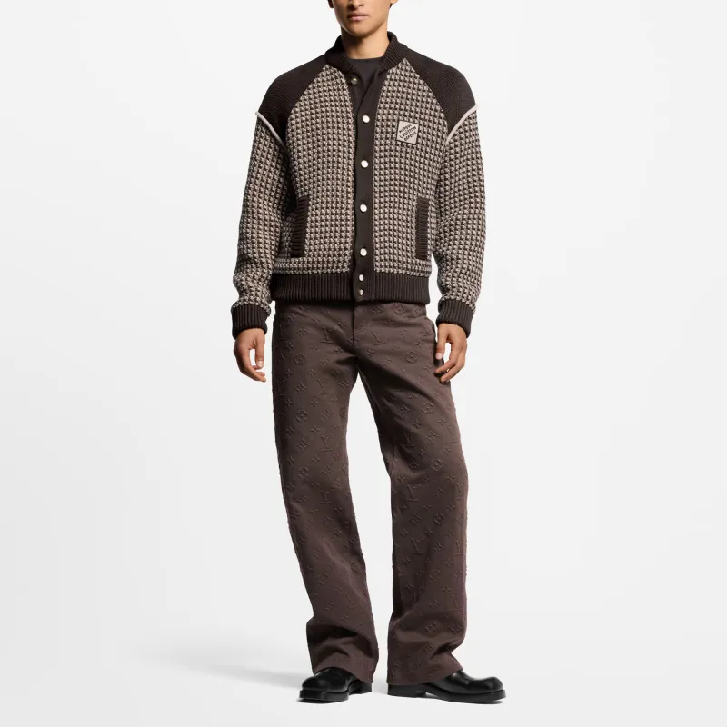 LOUIS VUITTON Knitted Cotton Jacquard Bomber-2