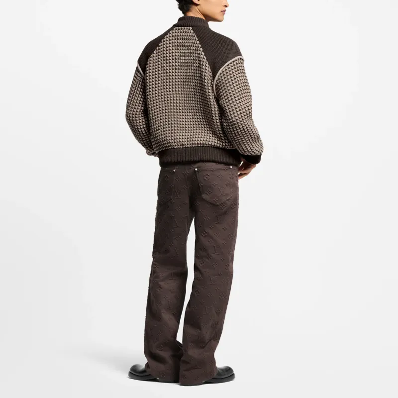 LOUIS VUITTON Knitted Cotton Jacquard Bomber-3