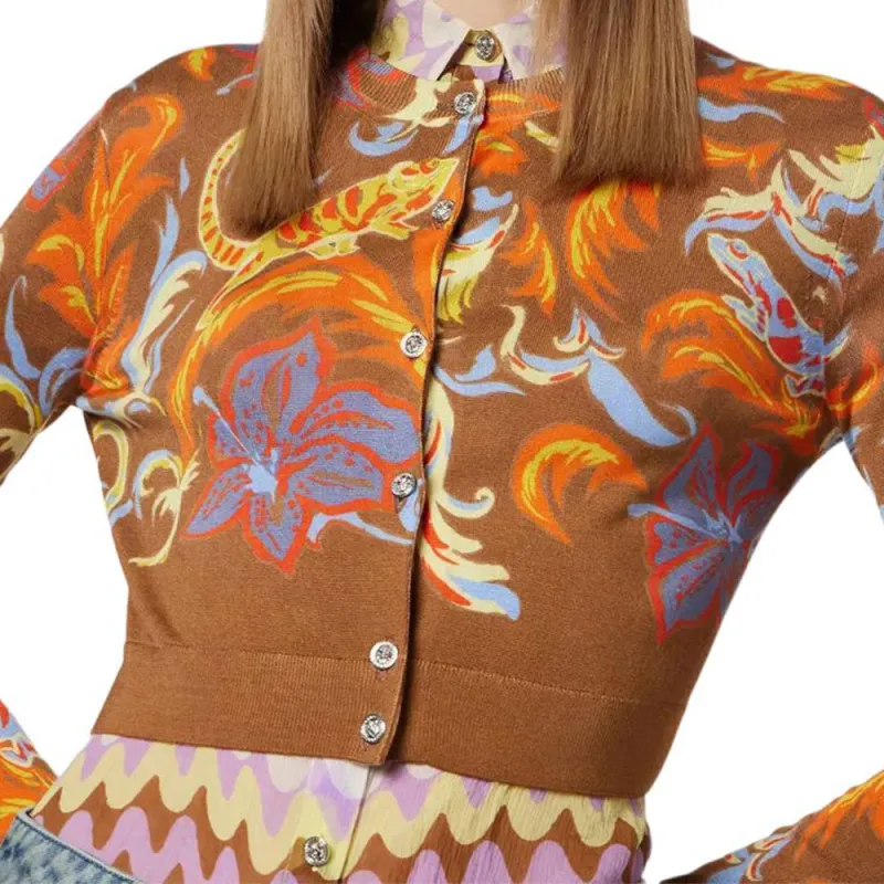 VERSACE Exotic Barocco Cropped Cardigan-4