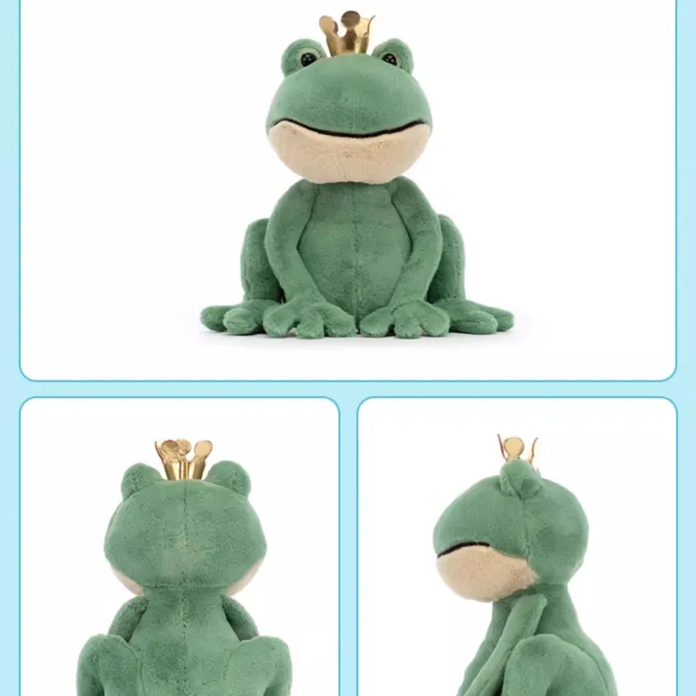 JELLYCAT Fabian Frog Prince Plush Toy-3