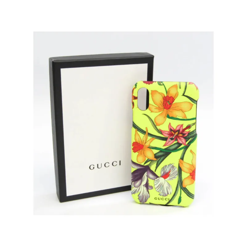 GUCCI PVC Material Floral Pattern Phone Cases Compatibility With IPhone X Refreshing-3