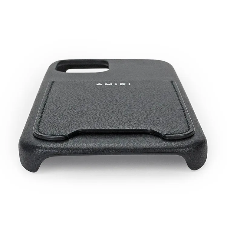 AMIRI Leather Material NAPPA Phone Cases Compatible With IPhone 12 Solid Color-6