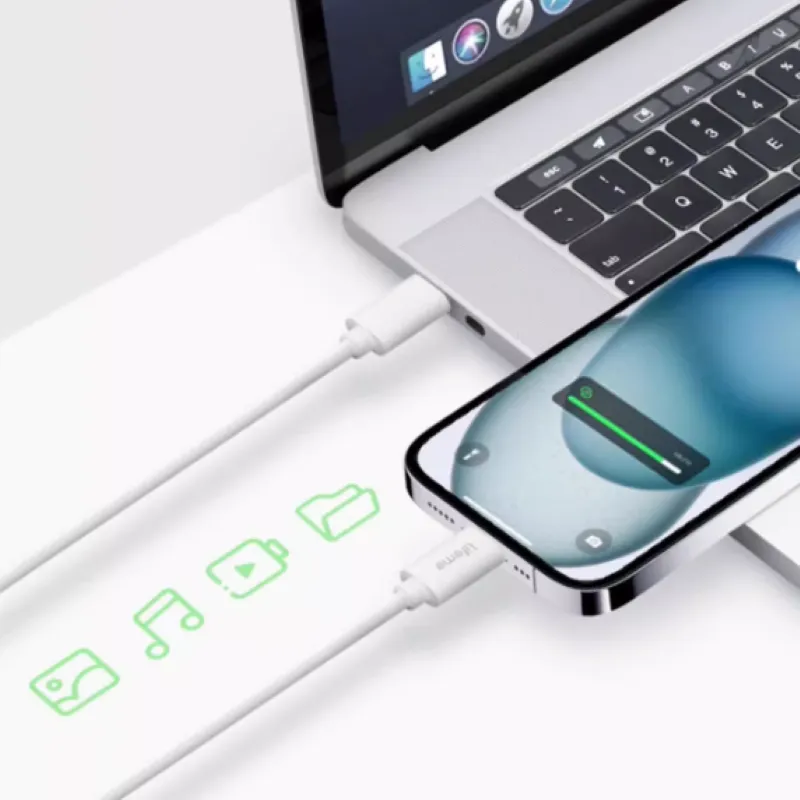MEIZU Lifeme 5A Dual USB C Woven Fast Charging Cable Type C To Type C Flexible, Durable Wire With E Marker Chip Cables-2