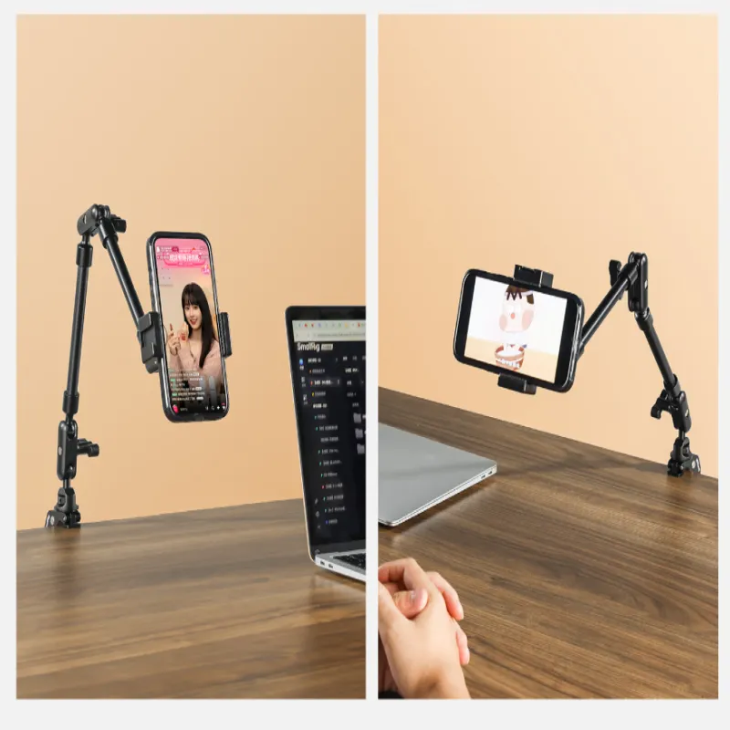 SmallRig Phone Stands Multifunction Metal Desktop Arm Stand-2