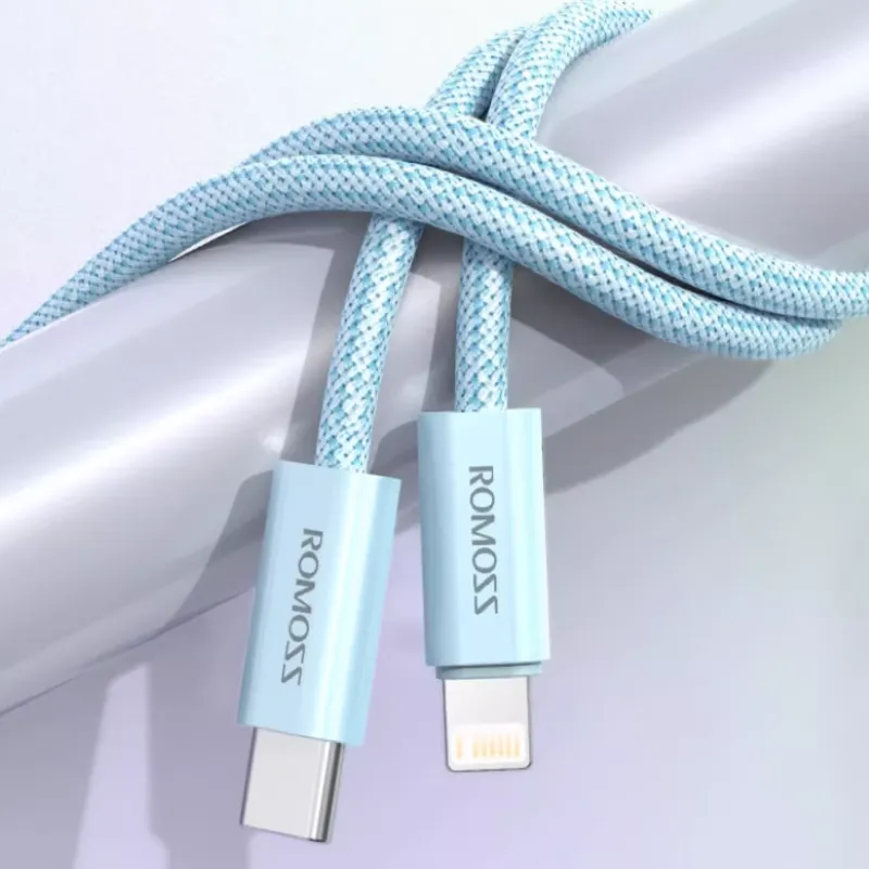 ROMOSS CB1734 1m 2m Type C To Lightning Compatibility Apple Full Series Fast Charging PD 27W Cables-2