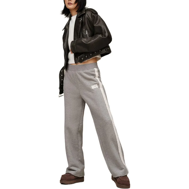 UGG FW24 Knitted Sports Pants Women's Gray Heather-1