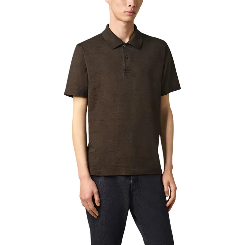 BERLUTI FW24 Polo Shirt Men's Earth Brown-1