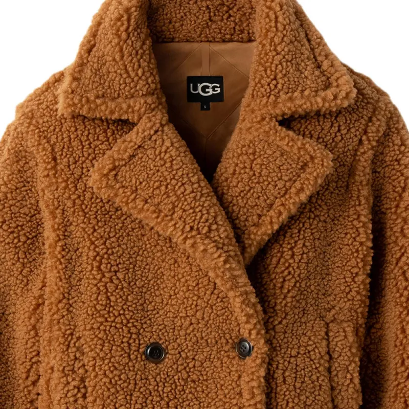 UGG Double Breasted Short Teddy Coat-3