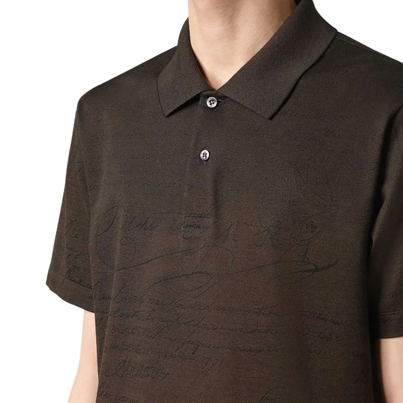 BERLUTI FW24 Polo Shirt Men's Earth Brown-4
