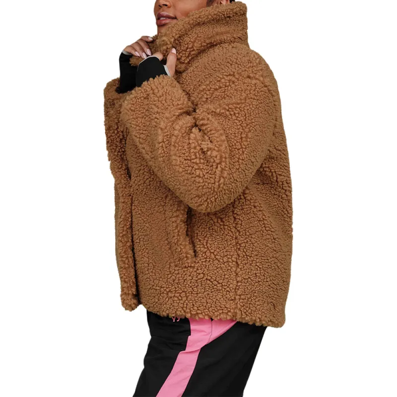 UGG Double Breasted Short Teddy Coat-2